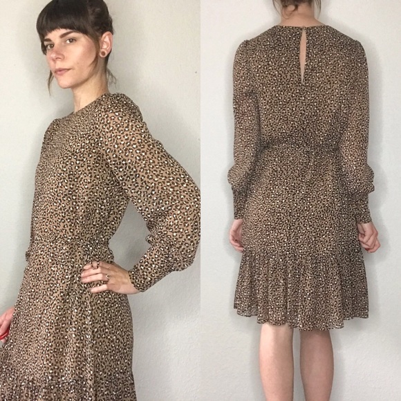 lk bennett animal print dress